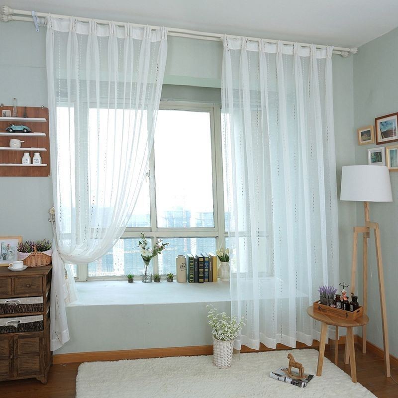 Rideaux En Tulle Nordique, Rideau En Voile Transparent Moderne, Rideau Sur Mesure Pour Salon Et Chambre À Coucher