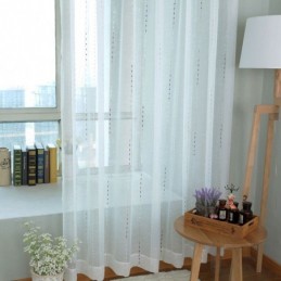 Rideaux En Tulle Nordique, Rideau En Voile Transparent Moderne, Rideau Sur Mesure Pour Salon Et Chambre À Coucher