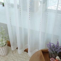 Rideaux En Tulle Nordique, Rideau En Voile Transparent Moderne, Rideau Sur Mesure Pour Salon Et Chambre À Coucher