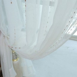 Rideaux En Tulle Nordique, Rideau En Voile Transparent Moderne, Rideau Sur Mesure Pour Salon Et Chambre À Coucher
