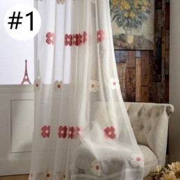 Rideau Brodé Transparent Sur Mesure, Décoratif, Floral, Pour Salon, Chambre À Coucher