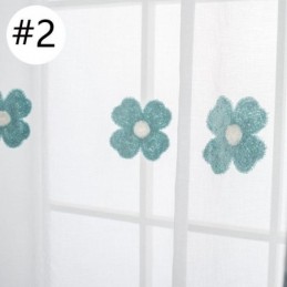 Rideau Brodé Transparent Sur Mesure, Décoratif, Floral, Pour Salon, Chambre À Coucher
