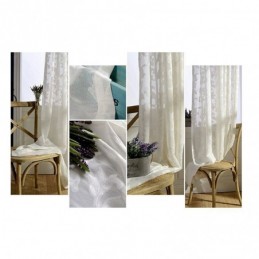 Rideau Transparent Blanc Sur Mesure En Tulle Pour Salon Et Chambre À Coucher