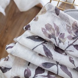 Rideau Imprimé Botanique Sur Mesure En Tulle Transparent Pour Salon Et Chambre À Coucher