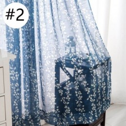 Rideau Transparent Imprimé Simplicity Sur Mesure, En Tulle, Pour Salon