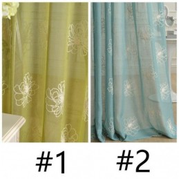 Rideaux En Voile Transparent Brodés À Fleurs, Tulle Décoratif Pour Salon
