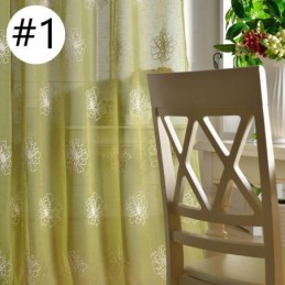 Rideaux En Voile Transparent Brodés À Fleurs, Tulle Décoratif Pour Salon