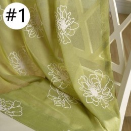 Rideaux En Voile Transparent Brodés À Fleurs, Tulle Décoratif Pour Salon