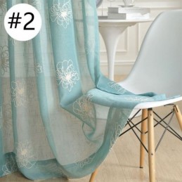 Rideaux En Voile Transparent Brodés À Fleurs, Tulle Décoratif Pour Salon