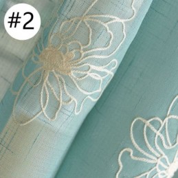 Rideaux En Voile Transparent Brodés À Fleurs, Tulle Décoratif Pour Salon