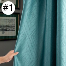 Rideaux Occultants En Jacquard Géométrique Pour Salon