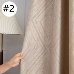 Rideaux Occultants En Jacquard Géométrique Pour Salon
