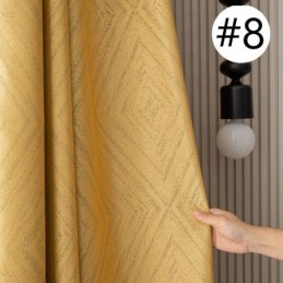 Rideaux Occultants En Jacquard Géométrique Pour Salon