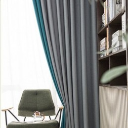 Rideaux Occultants Patchwork Nordiques De Couleur Unie Pour Salon