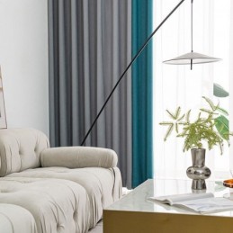 Rideaux Occultants Patchwork Nordiques De Couleur Unie Pour Salon