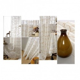 Rideau En Tulle Brodé Moderne Sur Mesure, Voile Transparent Pour Salon