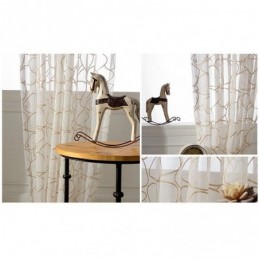 Rideau En Tulle Brodé Moderne Sur Mesure, Voile Transparent Pour Salon