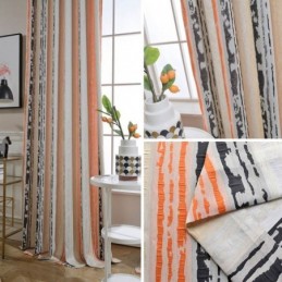 Rideau Occultant Moderne Max Sur Mesure, Motif Abstrait En Jacquard De Précision Pour Chambre À Coucher