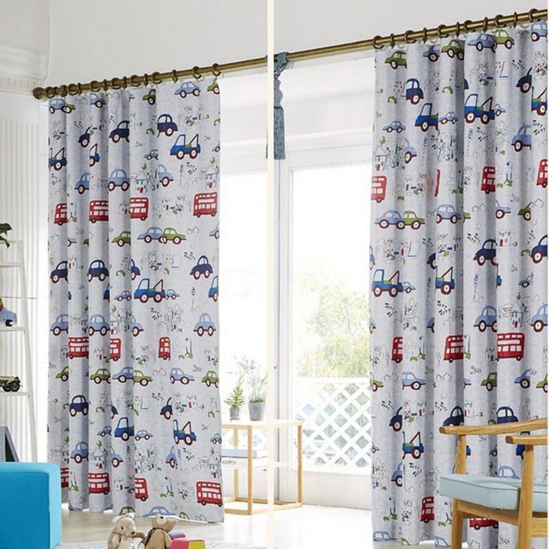 Rideau Occultant Sur Mesure Motif Voitures Pour Chambre D'Enfant