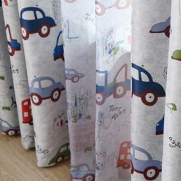 Rideau Occultant Sur Mesure Motif Voitures Pour Chambre D'Enfant