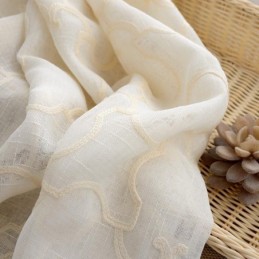 Rideau Brodé Nordique Sur Mesure En Coton Transparent Pour Salon Et Chambre À Coucher