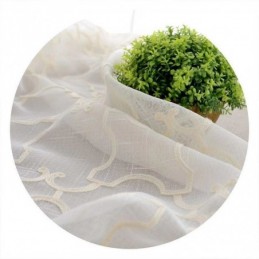 Rideau Brodé Nordique Sur Mesure En Coton Transparent Pour Salon Et Chambre À Coucher