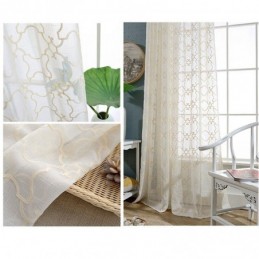 Rideau Brodé Nordique Sur Mesure En Coton Transparent Pour Salon Et Chambre À Coucher