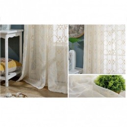 Rideau Brodé Nordique Sur Mesure En Coton Transparent Pour Salon Et Chambre À Coucher