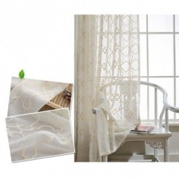 Rideau Brodé Nordique Sur Mesure En Coton Transparent Pour Salon Et Chambre À Coucher