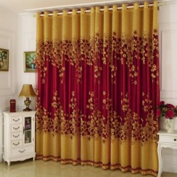 Rideau Transparent Style Campagne Américaine, Fabriqué Sur Mesure, Motif Branches De Fleurs, Jacquard, Pour Fenêtre De Chambre À Coucher