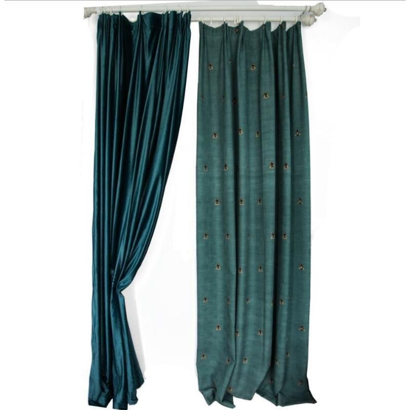 Rideau Décoratif En Coton Et Lin Sur Mesure, Semi-Occultant, Motif Abeille Pastorale, Pour Chambre D'Enfant