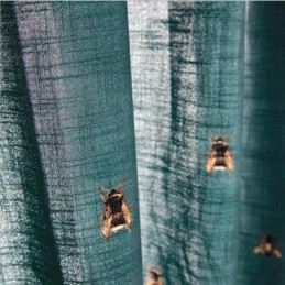 Rideau Décoratif En Coton Et Lin Sur Mesure, Semi-Occultant, Motif Abeille Pastorale, Pour Chambre D'Enfant