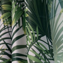 Rideau Occultant Imprimé Tropical, Sur Mesure, En Tulle, Motif Feuilles Nordiques, Pour Chambre À Coucher