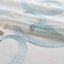 Rideau Transparent Respirant Sur Mesure, Broderie De Nuages Propices, Pour Salon