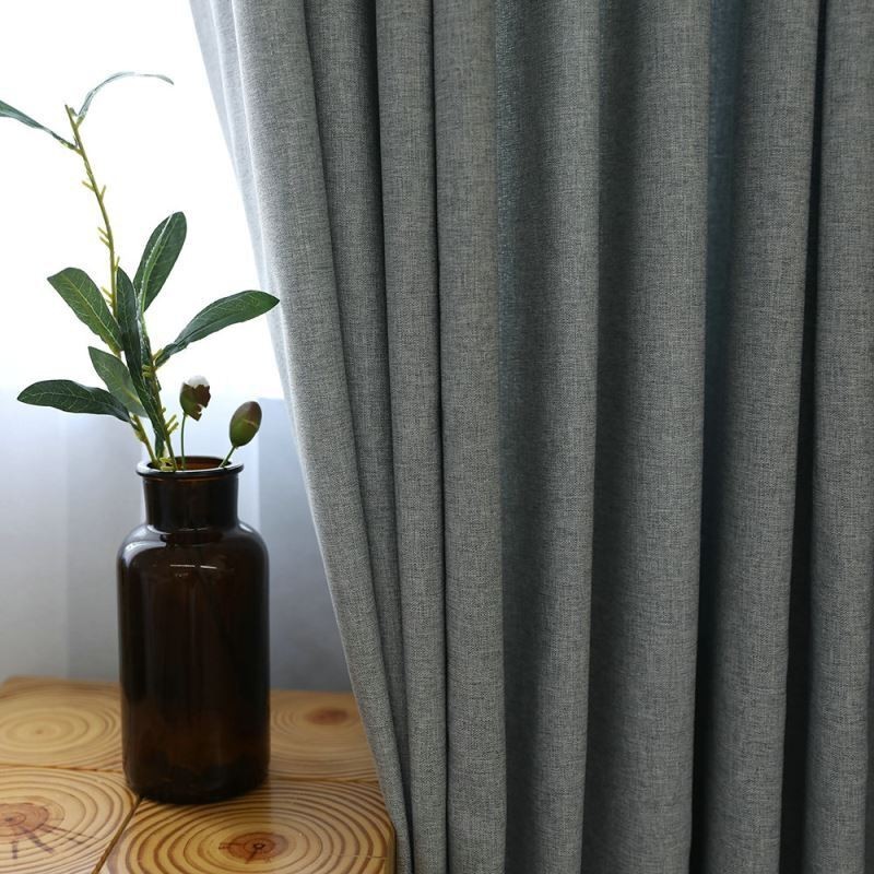 Rideau Occultant Classique Sur Mesure, Minimaliste, Couleur Unie, Pour Salon Et Chambre À Coucher