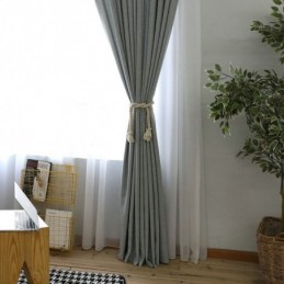 Rideau Occultant Classique Sur Mesure, Minimaliste, Couleur Unie, Pour Salon Et Chambre À Coucher