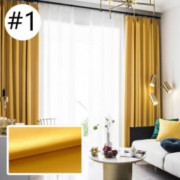 Rideau Occultant Moderne Sur Mesure En Lin De Couleur Unie Pour Salon Et Chambre À Coucher