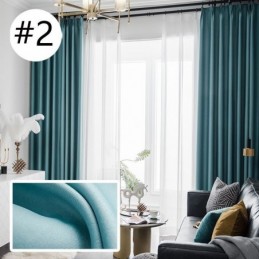 Rideau Occultant Moderne Sur Mesure En Lin De Couleur Unie Pour Salon Et Chambre À Coucher