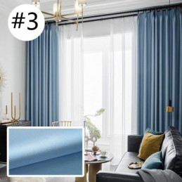 Rideau Occultant Moderne Sur Mesure En Lin De Couleur Unie Pour Salon Et Chambre À Coucher