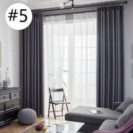 Rideau Occultant Moderne Sur Mesure En Lin De Couleur Unie Pour Salon Et Chambre À Coucher