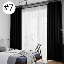 Rideau Occultant Moderne Sur Mesure En Lin De Couleur Unie Pour Salon Et Chambre À Coucher