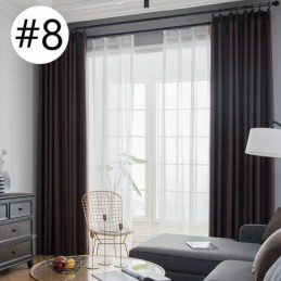 Rideau Occultant Moderne Sur Mesure En Lin De Couleur Unie Pour Salon Et Chambre À Coucher