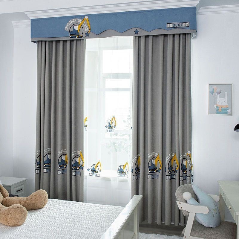 Rideau Brodé De Dessin Animé, Rideaux Sur Mesure Pour Chambre D'Enfant