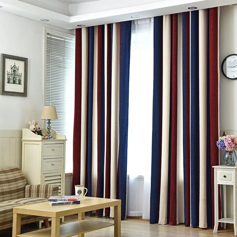 Rideau Sur Mesure Pour La Maison, Motif Rayures Modernes, Pour Salon