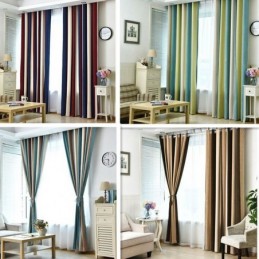 Rideau Sur Mesure Pour La Maison, Motif Rayures Modernes, Pour Salon