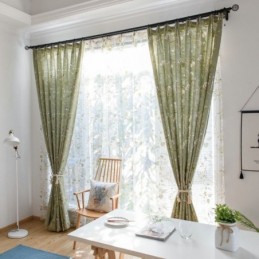 Rideau Occultant En Coton Et Lin Sur Mesure, Panneau De Fenêtre Respirant À Impression Américaine Pour Chambre À Coucher