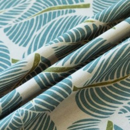Rideau Occultant Moderne Sur Mesure Imprimé Feuilles Vertes Pour Chambre À Coucher