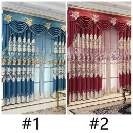 Rideau En Chenille Sur Mesure, Broderie Florale, Traitement De Fenêtre