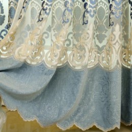 Rideau De Style Européen Sur Mesure, Simple, Brodé, Pour Salon Et Chambre À Coucher