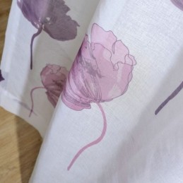 Rideau En Voile Minimaliste Moderne Sur Mesure, Motif Feuille De Lotus Violet, Pour Chambre À Coucher